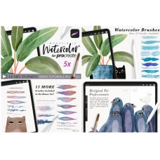 Реалистичные акварельные кисти для Procreate / Amazing Watercolor Painting kit for Procreate. DrifterStudio