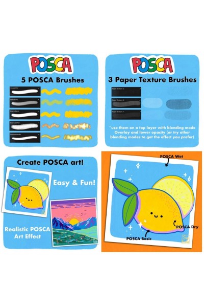 Набор кистей POSCA для Procreate / POSCA Brush Set for Procreate Siakula