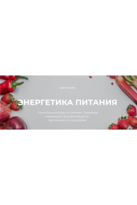 Энергетика питания. Нина Веркойен