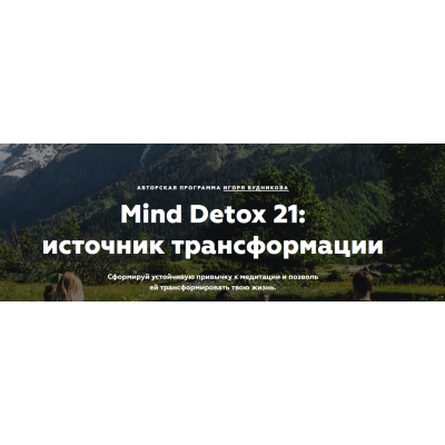 Mind Detox 21 источник трансформации. Игорь Будников