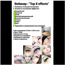 Наращивание ресниц. ТОП 8 эффектов. Юлия Ведрова