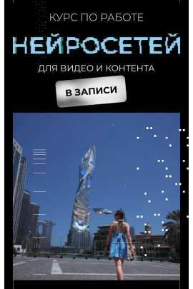 Курс по работе нейросетей для видео и контента. В записи. Юлия Киселева