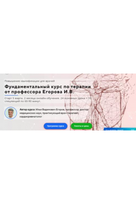 Фундаментальный курс по терапии. Полный курс. Илья Егоров