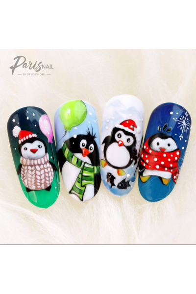 Новогодние пингвины. Юлия Кузнецова parisnail