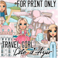 Набор иллюстраций Blythe Travel Azure. Дарья Львова Palmpink Illustrations
