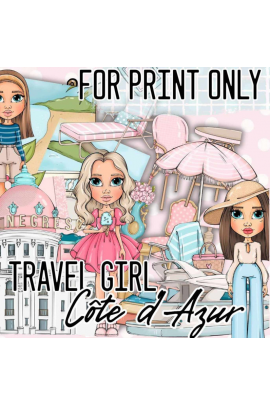 Набор иллюстраций Blythe Travel Azure. Дарья Львова Palmpink Illustrations