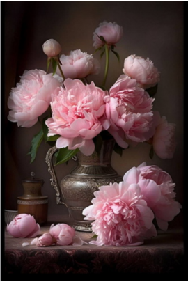 Фламандский метод. Пионы. Виталий Антипин