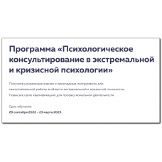 Психологическое консультирование в экстремальной и кризисной психологии. 2 месяц. Михаил Филяев psy2.0