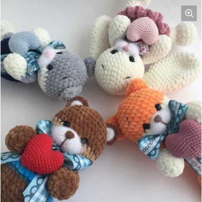 Мастер-класс 4 в 1 Милые плюшки. Анна Борисова, Toys_knit_anny