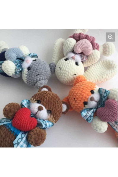 Мастер-класс 4 в 1 Милые плюшки. Анна Борисова, Toys_knit_anny