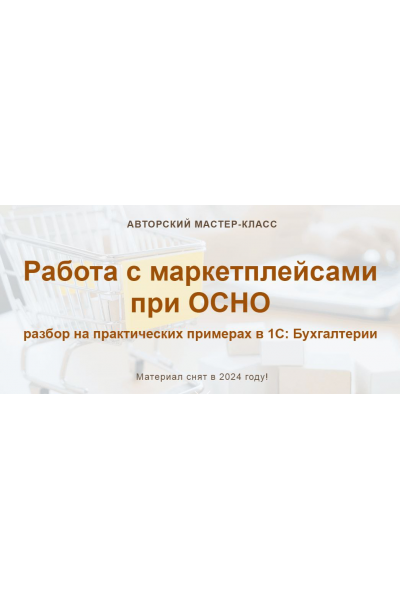 Работа с маркетплейсами при ОСНО 2024. Ольга Шулова, Алина Календжан, учетбеззабот