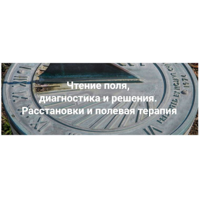 Чтение поля, диагностика и решения. Расстановки и полевая терапия. 2024. Тариф Только теория. Елена Веселаго