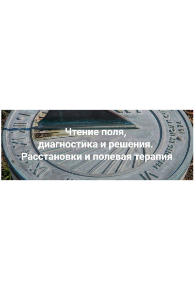 Чтение поля, диагностика и решения. Расстановки и полевая терапия. 2024. Тариф Только теория. Елена Веселаго