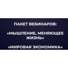 Пакет вебинаров: "Мышление, меняющие жизнь", "Мировая экономика". Александр Палиенко, Николь Кустовская