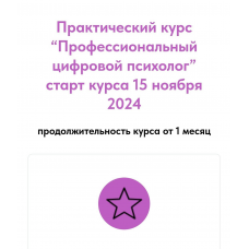 Профессиональный цифровой психолог. Тариф Профессионал с куратором. Александра Васина