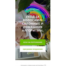 Погружение уход за волосами, салонные и домашние алгоритмы. Тариф Минимал. Vadim Paradox