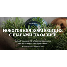 Новогодняя композиция с шарами на оазисе. Наташа Бартон