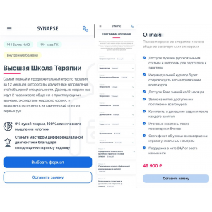 Высшая школа терапии. Тариф Онлайн, Synapse