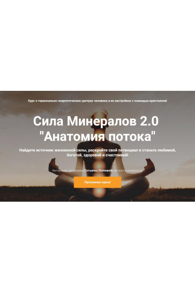 Сила Минералов Ступень 2. Анатомия потока. Тариф Я в потоке. Татьяна Попова, Vitagems