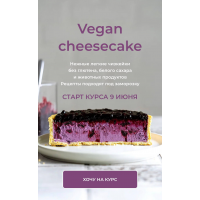 Vegan cheesecake. Онлайн курс Чизкейки. Тариф Самостоятельный. Сабина Ананиади, Алина Литвинова