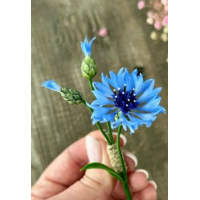 Брошь Василек. Ольга Бутяева