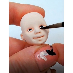 2 способа росписи лица для ватной игрушки. Татьяна Броницкая