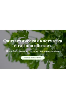 Фантастическая клетчатка. Катерина Сиротова