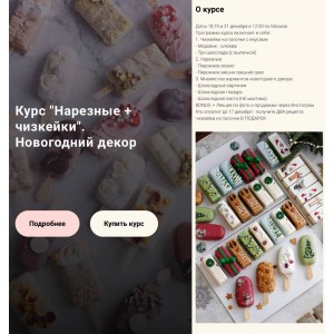  Курс "Нарезные + чизкейки". Новогодний декор. Ильзира Карагузина