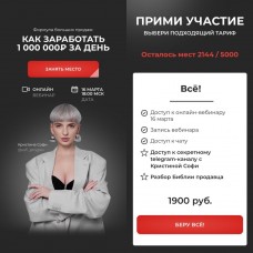 Как заработать миллион за день. Кристина Софи