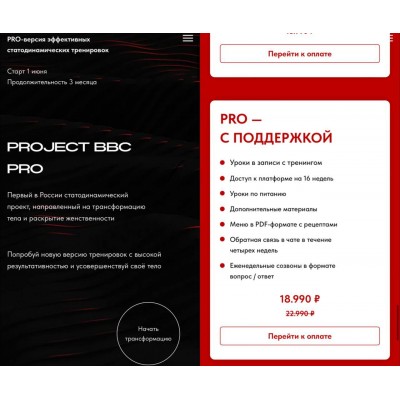 Project BBC Pro. Тариф PRO с поддержкой. Анна Булучевская, projectbbc