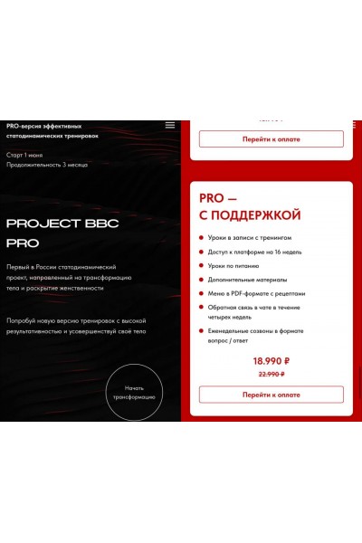 Project BBC Pro. Тариф PRO с поддержкой. Анна Булучевская, projectbbc