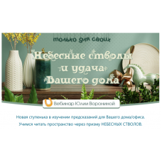 Небесные стволы и удача Вашего дома. Юлия Воронина