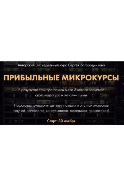 Прибыльные микрокурсы. Пакет «Premium» 2020. Сергей Загородников