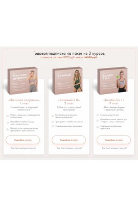 Женское здоровье. Базовый 2.0. Комбо 3 в 1 (2021). Анастасия Лунегова