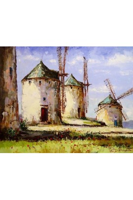 Пейзаж с мельницами. Татьяна Зубова ZartSchool