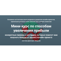 Мини-курс по способам увеличения прибыли. Дмитрий Зверев