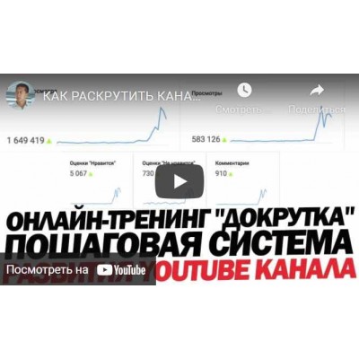 Как раскрутить канал на YouTube? Онлайн-тренинг «Докрутка». Эльдар Гузаиров