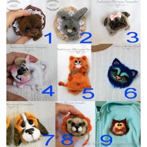 МК Зверо-брошь, 9 вариантов. Светлана Комарова Вязание МК Зверо-брошь, 9 вариантов. Светлана Комарова Вязание