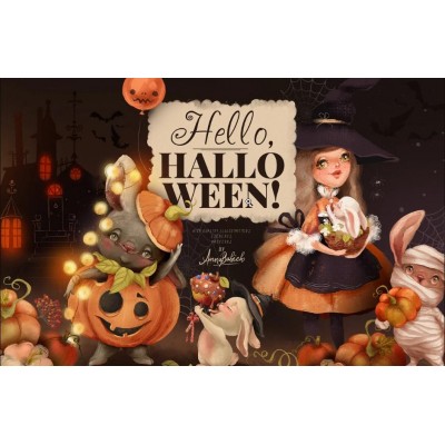 Hello, Halloween! All-In-One Kit. Анна Бабич Creativemarket