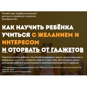 Как научить ребенка учиться и оторвать от гаджетов. Пакет Vip. Екатерина Кес Как научить ребенка учиться и оторвать от гаджетов. Пакет Vip. Екатерина Кес