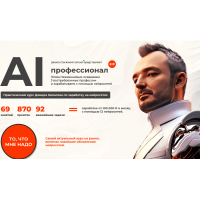 AI-профессионал 2.0. Пакет Gold. Дамир Халилов Clockwork School