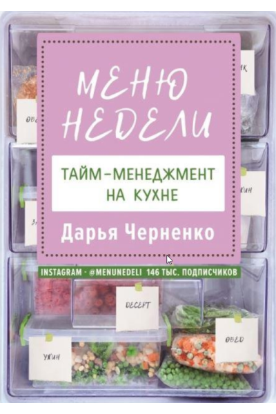 Меню недели. Тайм-менеджмент на кухне. Дарья Черненко Меню недели