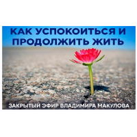 Как успокоиться и продолжить жить. Владимир Макулов