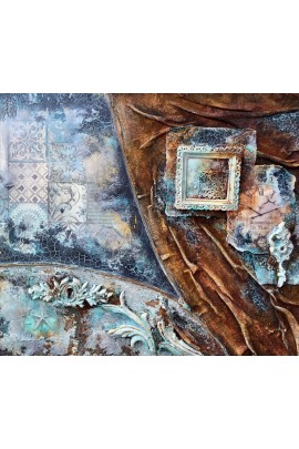 Фактура и ржавчина, микс медиа коллаж. Наталья Жукова