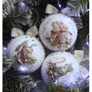 Ёлочные шары «Лесные зверята». Анастасия Демидова