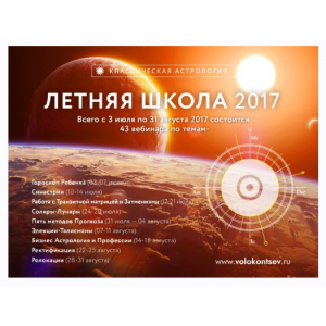 Летняя школа 2017. Ректификация, уточнение времени рождения. Евгений Волоконцев