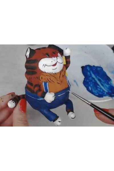 Модный кот. Татьяна Броницкая Лепка
