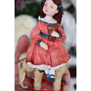 Мастер- класс "Любимые игрушки - Мечтательница на слоне". Татьяна Броницкая