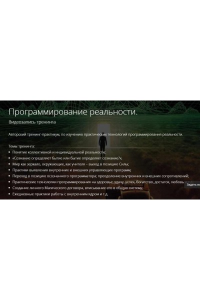 Программирование реальности. Владимир Миклаш