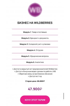 Бизнес на Wildberries. Авторский курс, Эльвира Воробьева